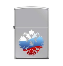 Зажигалка ZIPPO Двуглавый орёл, с покрытием High Polish Chrome, латунь/сталь, 38x13x57 мм