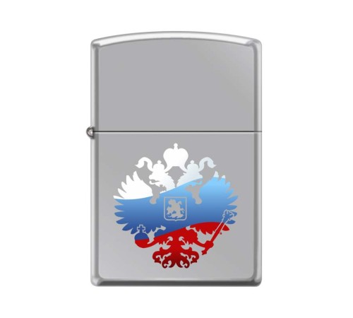 Зажигалка ZIPPO Двуглавый орёл, с покрытием High Polish Chrome, латунь/сталь, 38x13x57 мм
