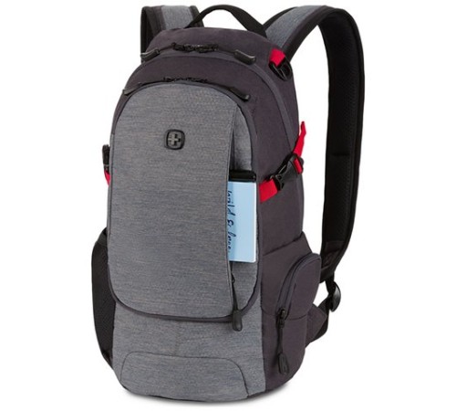 Рюкзак SWISSGEAR, серый, полиэстер, 24 х 15,5 х 46 см, 15,5 л
