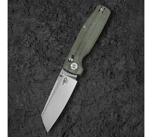 Нож Bestech Slasher сталь D2, рукоять Микарта зеленая