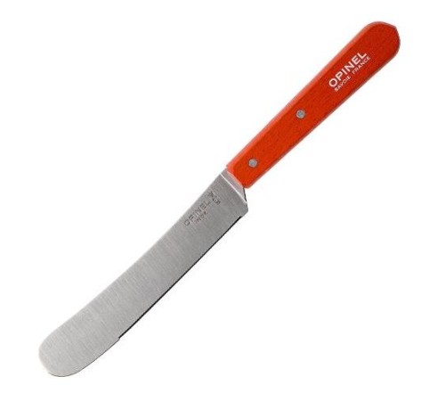 Нож столовый Opinel, деревянная рукоять, блистер, нержавеющая сталь, красный, 002176