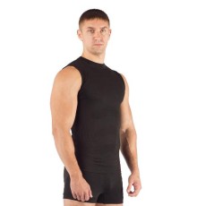 Майка  мужская Achile/ кор. рукав/ синтетика/ черный/ L-XL, Achile9090LXL