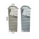 Ультралёгкий спальный мешок Naturehike CNK2350WS023 M300 хлопковый с капюшоном весна осень серый, молния слева