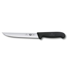 Нож разделочный VICTORINOX Fibrox с прямым узким лезвием 15 см, чёрный