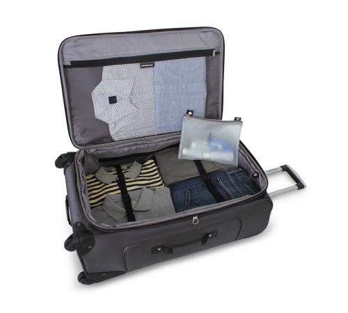 Чемодан SWISSGEAR SION, серый, полиэстер 750x750D добби, 46x27x74 см, 90 л