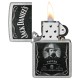 Зажигалка ZIPPO Jack Daniels® с покрытием Street Chrome, латунь/сталь, серебристая, 38x13x57 мм