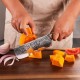 Нож из дамасской стали для хлеба Keemake 8 Inch Bread Knife, черный