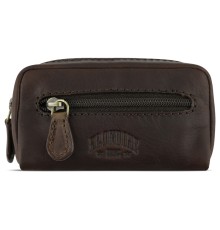 Ключница KLONDIKE RUSH «Harvey», натуральная кожа в темно-коричневом цвете, 11 х 5,5 х 3,5 см