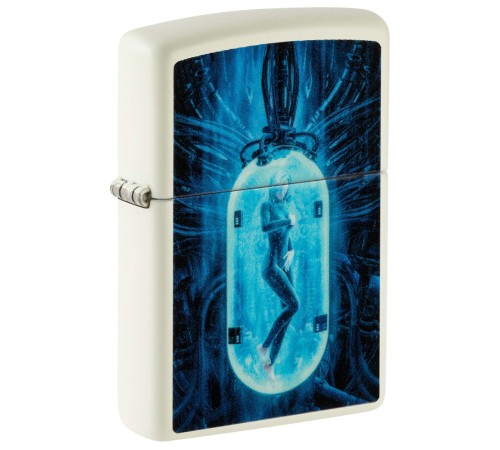 Зажигалка ZIPPO Woman in Tube с покрытием Glow In The Dark Green, латунь/сталь, белая, 38x13x57 мм