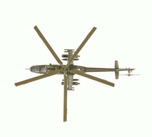 Сборная модель ZVEZDA Советский ударный вертолёт Ми-24В, 1/144