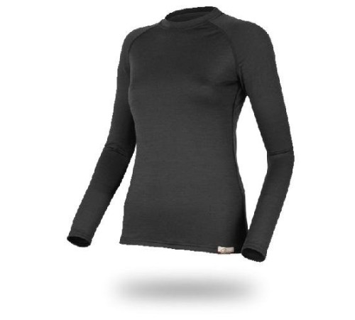 Футболка  женская Atila/ дл. рукав/ шерсть 160/ черный/ XS, Atila9090XS