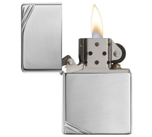 Зажигалка ZIPPO Vintage™с покрытием High Polish Chrome, латунь/сталь, серебристая, 38x13x57 мм