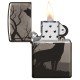 Зажигалка ZIPPO Classic с покрытием Black Ice®, латунь/сталь, чёрная, глянцевая, 38x13x57 мм