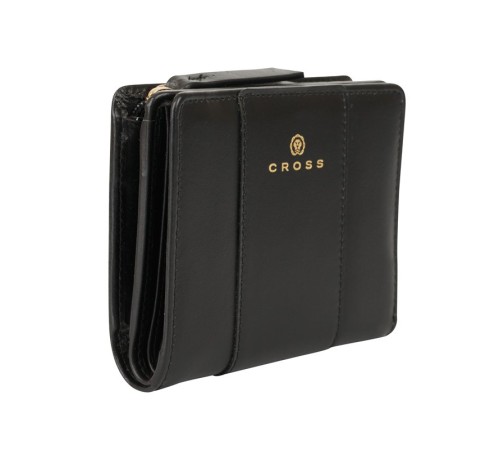 Кошелёк Cross Kelly Wall Black, кожа наппа, гладкая, цвет чёрный, 11,2 x 9,4 x 2 см