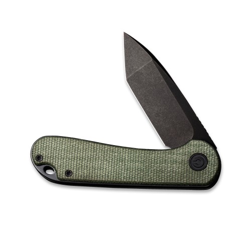 Складной нож CIVIVI Elementum D2 Steel Black Stonewashed Handle Green Micarta
