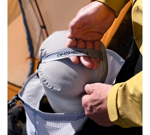 Мешок спальный Naturehike CW400 NH18C400-D с утиным пухом, размер L, серый