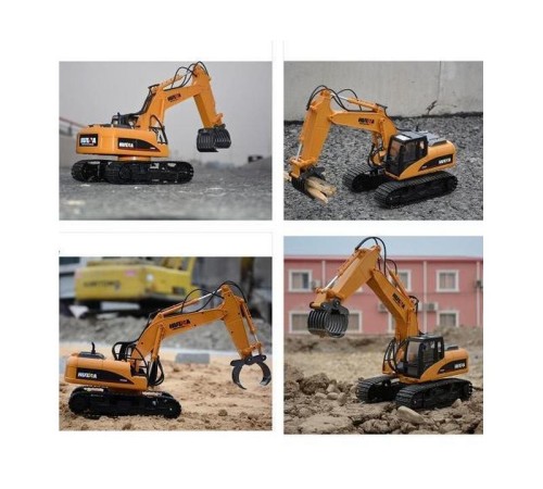 Радиоуправляемый экскаватор c погрузчиком бревен HUI NA TOYS 2.4G 16CH 1/14 RTR