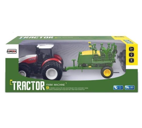 Р/У фермерский трактор Korody с зерновой сеялкой, двойные колеса 1/24 2.4G 6CH RTR