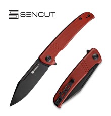 Складной нож SENCUT Brazoria сталь D2, рукоять с каменной отделкой G10 бордовая