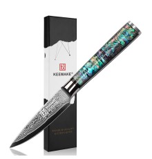 Нож из дамасской стали для овощей Keemake 3,5 Inch Paring Knife, разноцветный
