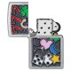 Зажигалка ZIPPO All Luck с покрытием Street Chrome, латунь/сталь, серебристая, 38x13x57 мм