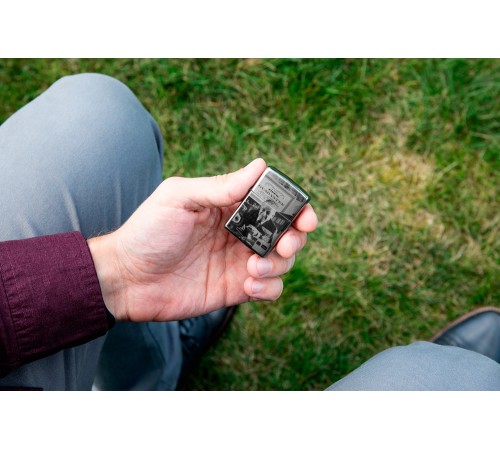 Зажигалка ZIPPO George Blaisdell с покрытием Black Ice®, латунь/сталь, чёрная, 36х12х56 мм