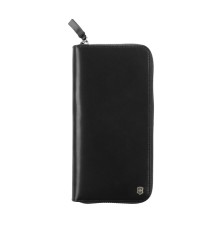 Кошелёк VICTORINOX Turing с защитой от сканирования RFID, чёрный, кожа наппа, 10,2x2,3x19,6 см