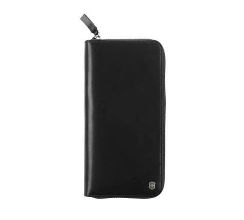 Кошелёк VICTORINOX Turing с защитой от сканирования RFID, чёрный, кожа наппа, 10,2x2,3x19,6 см
