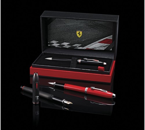 Шариковая ручка Cross Townsend Ferrari Glossy Black Lacquer / Rhodium