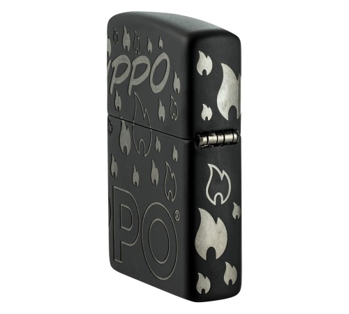 Зажигалка ZIPPO Classic с покрытием Black Matte, латунь/сталь, черная, матовая, 38x13x57 мм