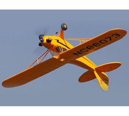 Радиоуправляемый самолет Top RC J3 желтый 1400мм KIT