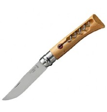 Нож Opinel №10, нержавеющая сталь, рукоять из бука, со штопором, 001410