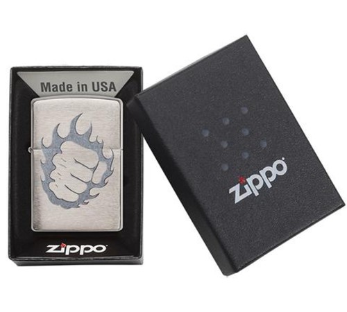 Зажигалка ZIPPO Classic с покрытием Brushed Chrome, латунь/сталь, серебристая, матовая, 36x12x56 мм