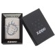 Зажигалка ZIPPO Classic с покрытием Brushed Chrome, латунь/сталь, серебристая, матовая, 36x12x56 мм