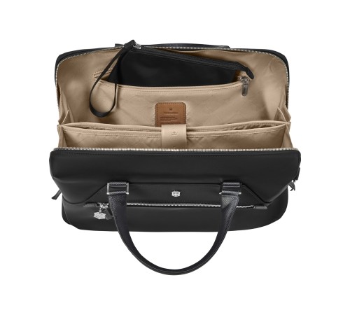 Портфель VICTORINOX Victoria Signature Briefcase, черный, нейлон/кожа, 42x13x30 см, 13 л