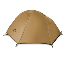 Палатка 1-местная Naturehike сверхлегкая + коврик NH18A095-D, 20D, коричневый, 6927595712818