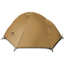 Палатка 1-местная Naturehike сверхлегкая + коврик NH18A095-D, 20D, коричневый, 6927595712818