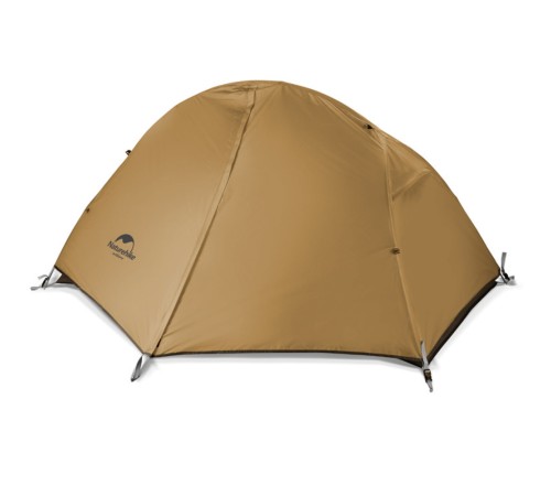 Палатка 1-местная Naturehike сверхлегкая + коврик NH18A095-D, 20D, коричневый, 6927595712818