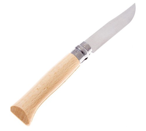 Нож Opinel №8 Alpine adventures, нержавеющая сталь, рукоять дуб, гравировка горный велосипед, 002187