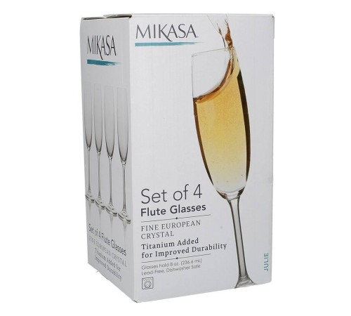 Бокалы для игристого вина Kitchen Craft Mikasa 4 шт.