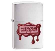 Зажигалка ZIPPO Classic с покрытием Brushed Chrome, латунь/сталь, серебристая, матовая, 36x12x56 мм