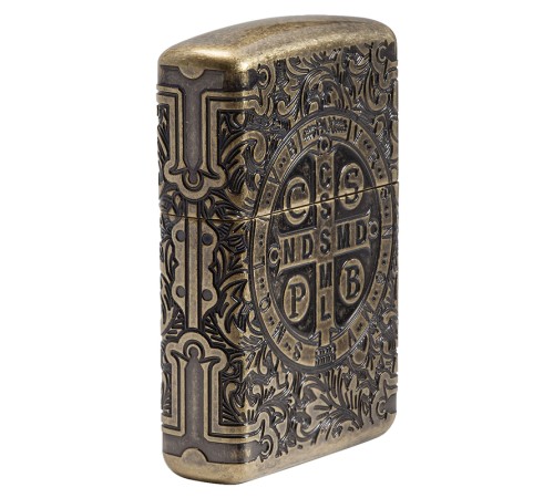 Зажигалка ZIPPO Armor® с покрытием Antique Brass, латунь/сталь, золотистая, матовая, 38x13x57 мм