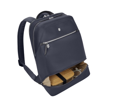 Рюкзак VICTORINOX Victoria Signature Deluxe Backpack, синий, нейлон/кожа, 32x18x39 см