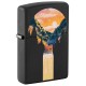 Зажигалка ZIPPO Mountain Waterfall с покрытием Black Light, латунь/сталь, черная,матовая 38x13x57 мм