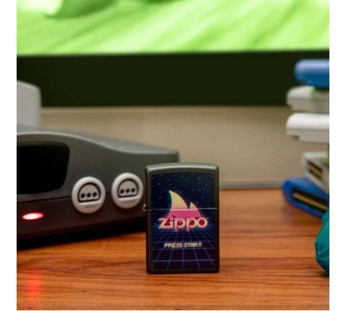Зажигалка ZIPPO Classic с покрытием Black Matte, латунь/сталь, чёрная, матовая, 38x13x57 мм