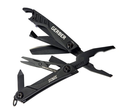 Мультитул Gerber Tactical Mini Multi-Tool Dime Black Box, черный, коробка, 30-000469