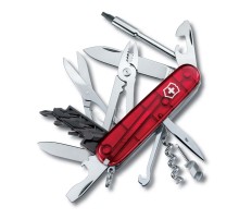 Нож перочинный VICTORINOX CyberTool M, 91 мм, 32 функции, полупрозрачный красный