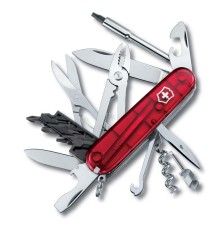 Нож перочинный VICTORINOX CyberTool M, 91 мм, 32 функции, полупрозрачный красный