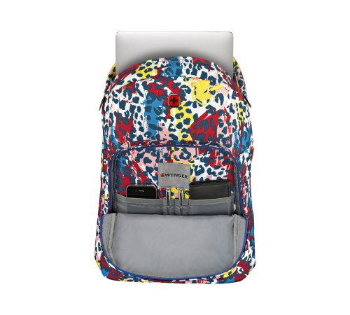 Рюкзак WENGER Crango 16'', цветной с леопардовым принтом, полиэстер 600D, 33x22x46 см, 27 л