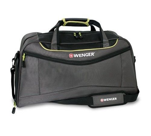 Сумка WENGER, серый/салатовый, полиэстер 900D, 57х28х30 см, 53 л